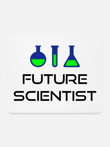 Future scientist (Kolben, Reagenzglas) - Mousepad (Querformat) - Weiß