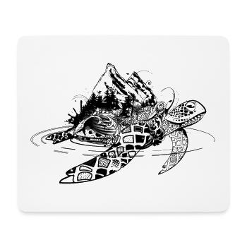Surreal sea turtle - Mouse Pad (horizontal) - white - Front