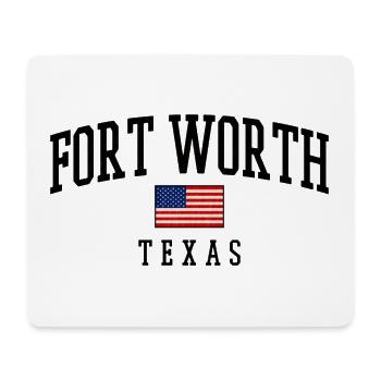 Fort Worth Texas USA Flag Motif - Mouse Pad (horizontal) - white - Front