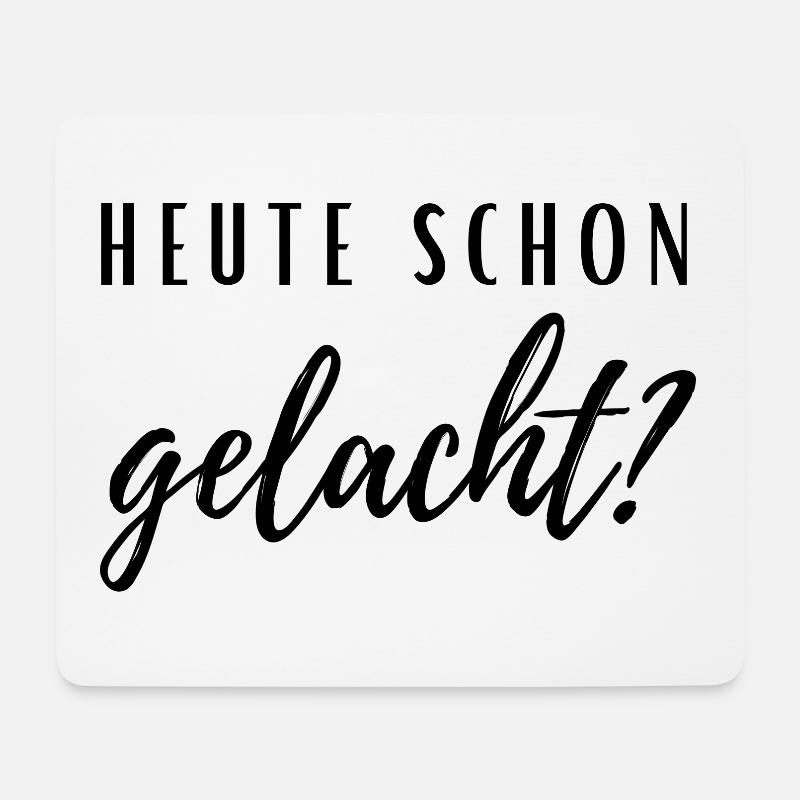 Heute schon gelacht? - Mousepad (Querformat) - Weiß