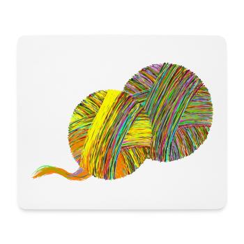 boule de fil - Tapis de souris (format paysage) - blanc - Devant