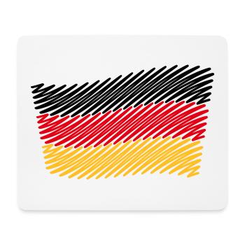 Drapeau allemand / drapeau fédéral (croquis) - Tapis de souris (format paysage) - blanc - Devant