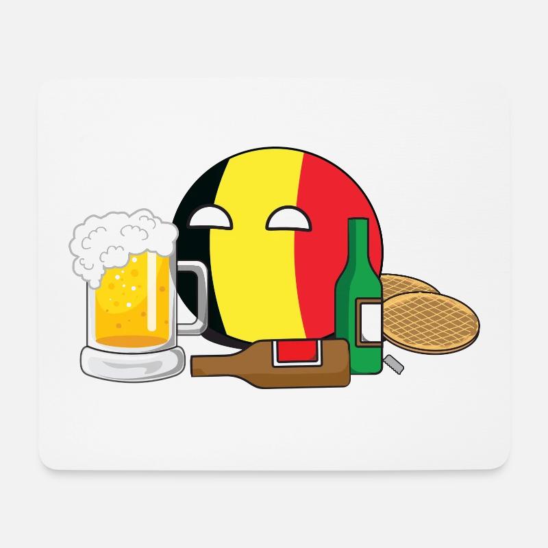 BelgiumBall I - Mousepad (Querformat) - Weiß