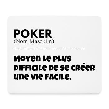 La splendeur du POKER! - Tapis de souris (format paysage) - blanc - Devant
