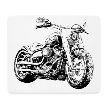 V2 Américain Chopper Noir - Tapis de souris (format paysage) - blanc - Devant