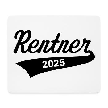 Rentner 2025 (Rente / Ruhestand / Black) - Mousepad (Querformat) - Weiß - Vorne