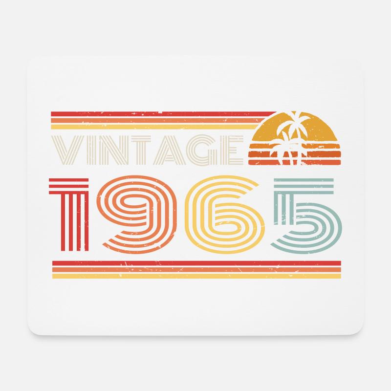 1965 Limited Edition Geburtstag Outfit 1965 vintag - Mousepad (Querformat) - Weiß
