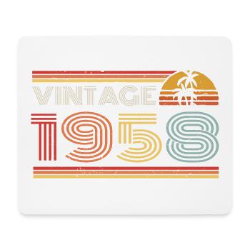1958 Limited Edition Geburtstag Outfit 1958 vintag - Mousepad (Querformat) - Weiß - Vorne