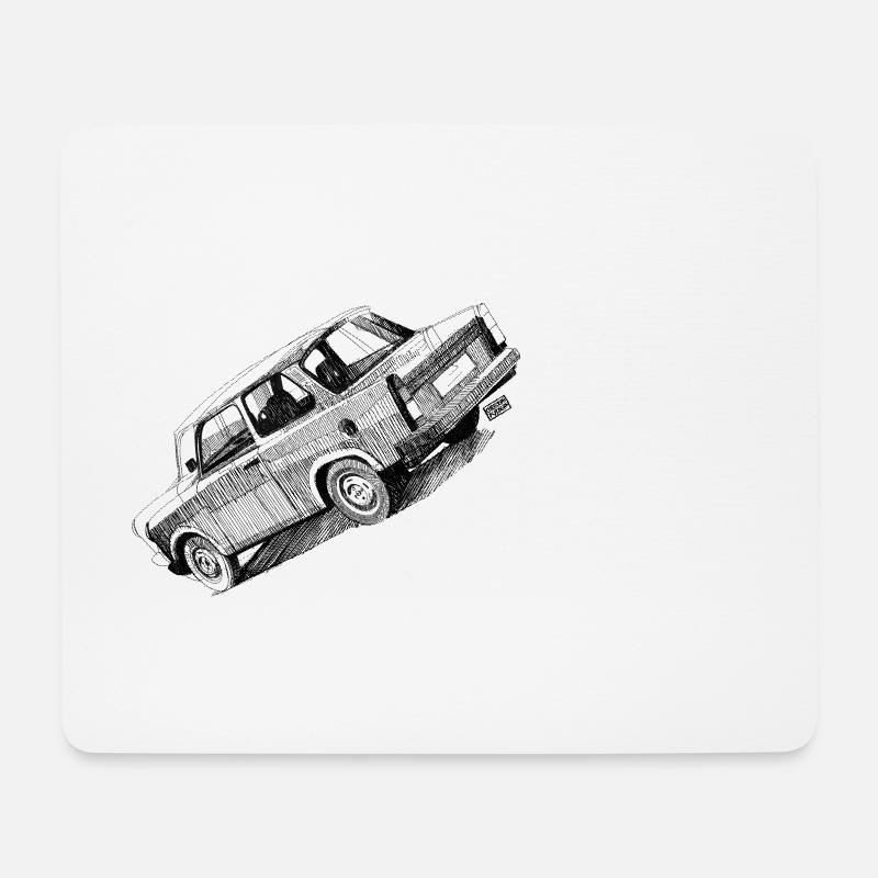 Handgezeichneter - Mousepad (Querformat) - Weiß