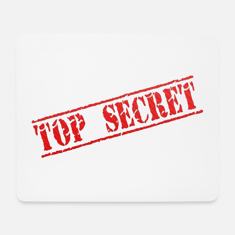 top secret J - Mousepad (Querformat) - Weiß