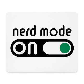 Nerd Mode On (Geek / Computer Freak) - Mouse Pad (horizontal) - white - Front