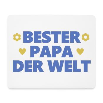 Bester Papa der Welt | Geschenk Vatertag 2025 - Mousepad (Querformat) - Weiß - Vorne