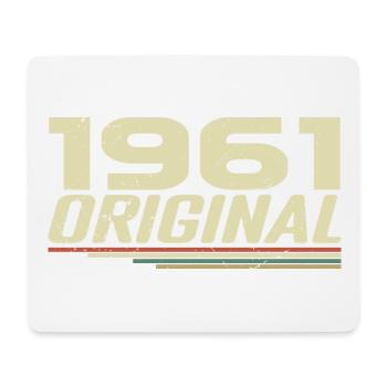 Born in 1961 Vintage 1961 Retro Birthday 1961 - Mouse Pad (horizontal) - white - Front