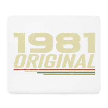 Né en 1981 Vintage 1981 Anniversaire Rétro 1981 - Tapis de souris (format paysage) - blanc - Devant