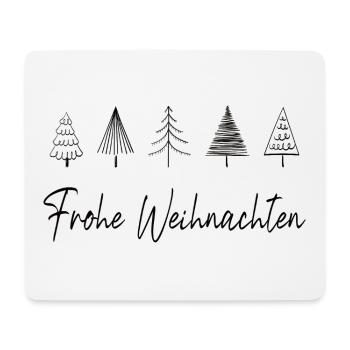 Merry Christmas Line Trees - Mouse Pad (horizontal) - white - Front