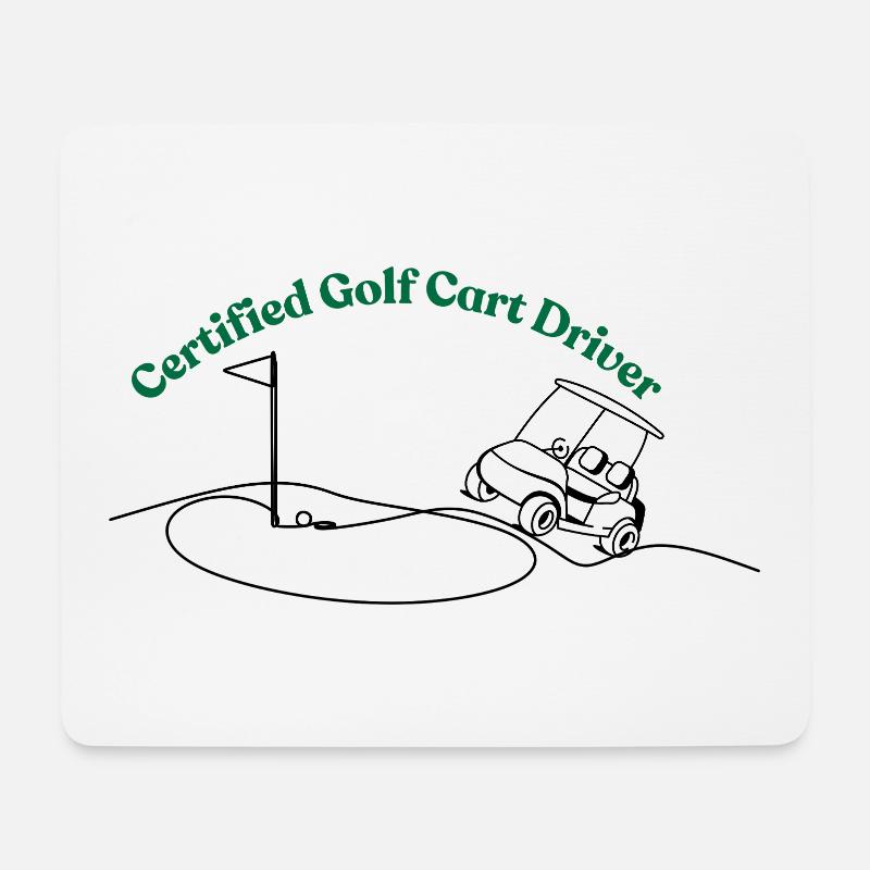 Certified Golfcart driver - Mousepad (Querformat) - Weiß