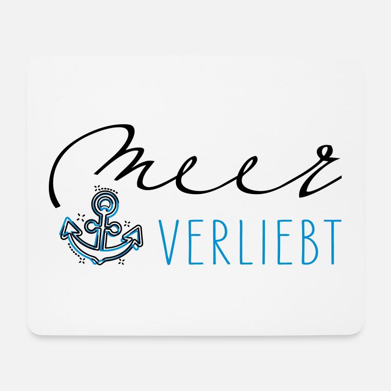 Meer verliebt - Mousepad (Querformat) - Weiß
