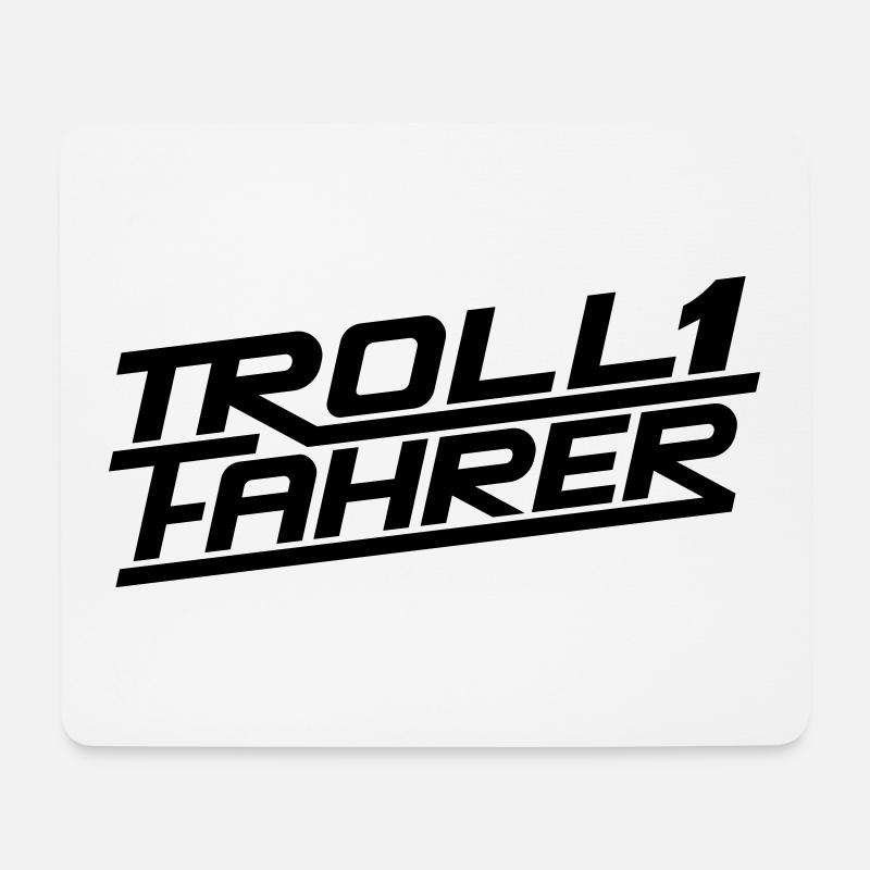 Trollfahrer Troll Fahrer Logo - Mousepad (Querformat) - Weiß
