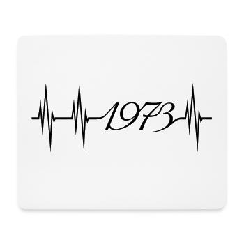 Né en 1973, 50 ans, anniversaire - Tapis de souris (format paysage) - blanc - Devant