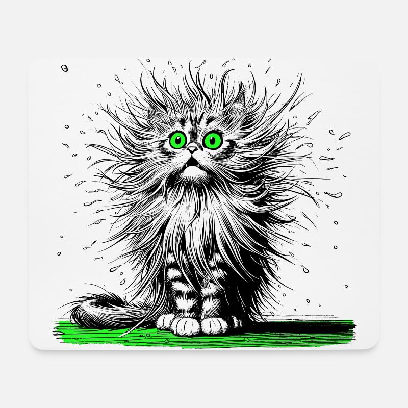 Cat, Comic, Funny, Funny - Mouse Pad (horizontal) - white