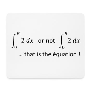 to_be_or_not_to_be_humour_maths - Mousepad (Querformat) - Weiß - Vorne