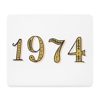 Cadeau d’anniversaire 1974 Vintage 1974  - Tapis de souris (format paysage) - blanc - Devant