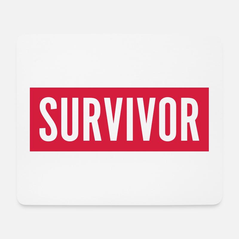 Survivor - Mousepad (Querformat) - Weiß