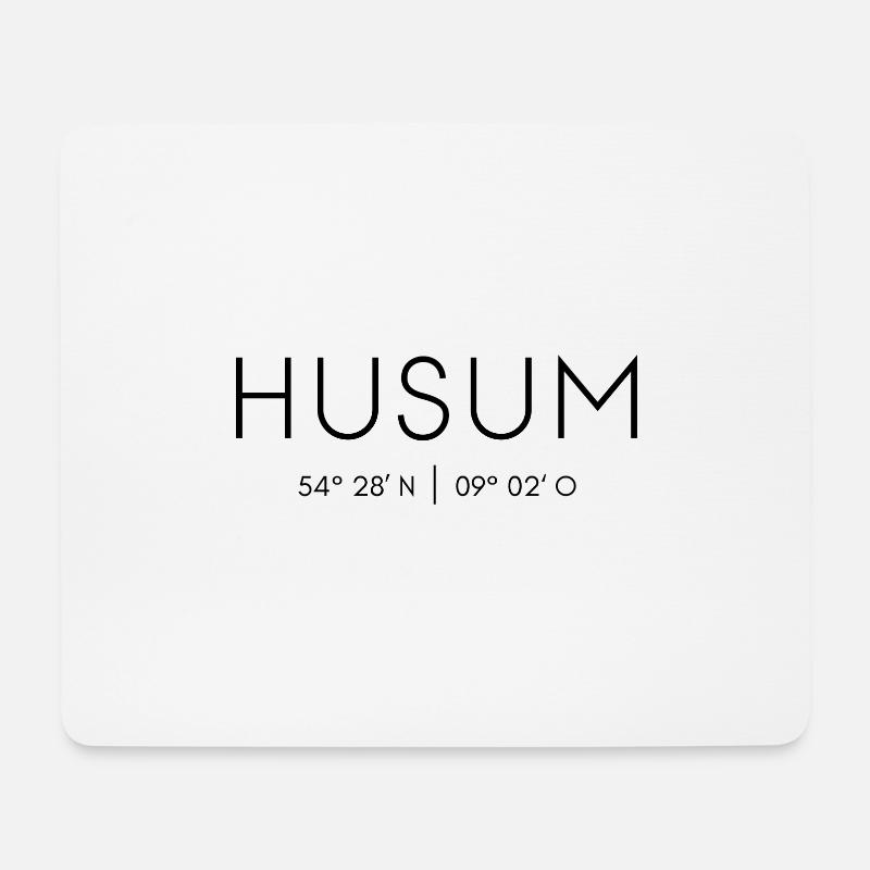 Husum, Schleswig-Holstein, Nordsee, Nordfriesland - Mousepad (Querformat) - Weiß
