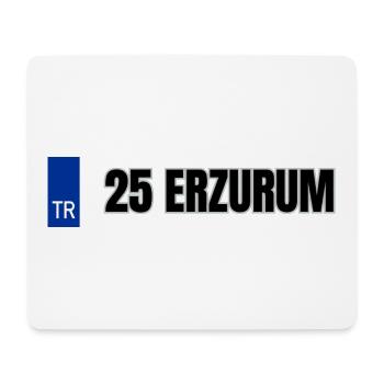25 Erzurum Kennzeichen | Türkisches Kennzeichen - Mousepad (Querformat) - Weiß - Vorne