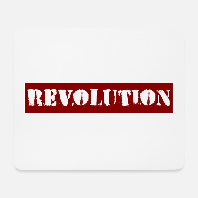 revolution - Mousepad (Querformat) - Weiß