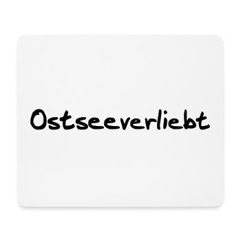 Ostseeverliebt schwarz - Mousepad (Querformat) - Weiß - Vorne