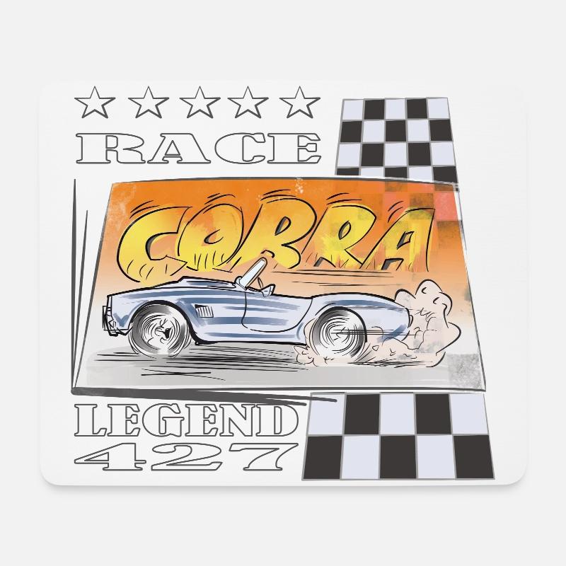AC Cobra Comic Legende Geschenk - Mousepad (Querformat) - Weiß