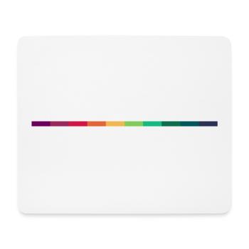 Ligne arc-en-ciel - Tapis de souris (format paysage) - blanc - Devant