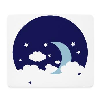 Mond - Mousepad (Querformat) - Weiß - Vorne