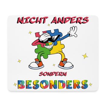 Nicht anders, sondern besonders und einzigartig - Mousepad (Querformat) - Weiß - Vorne