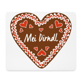 Mei Dirndl Lebkuchenherz - Mousepad (Querformat) - Weiß - Vorne