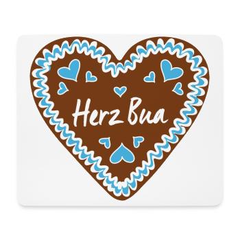 Herz Bua Lebkuchenherz - Mousepad (Querformat) - Weiß - Vorne