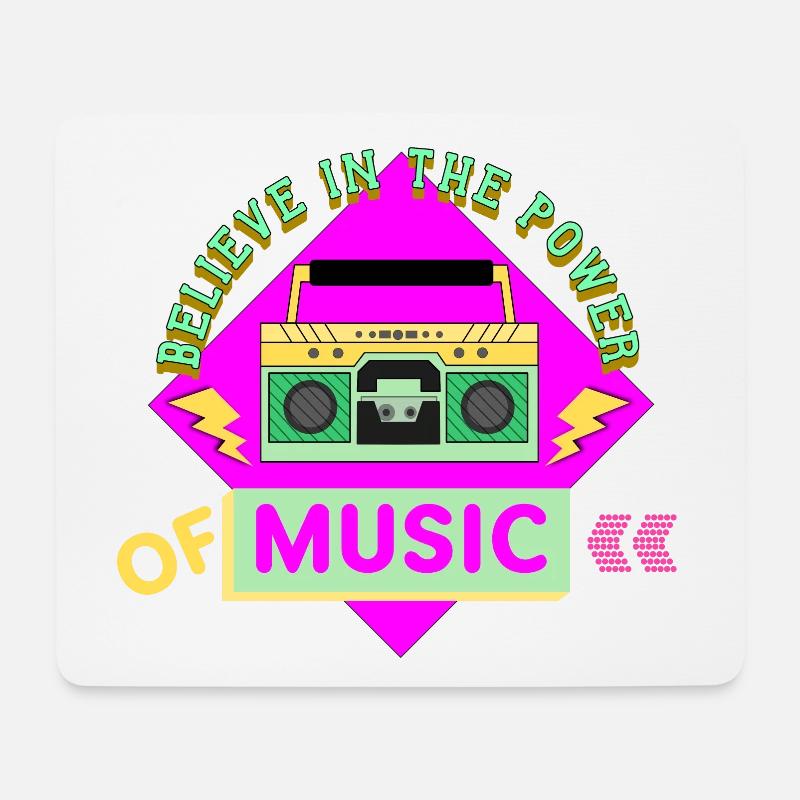 Glaube an die Kraft der Musik - Mousepad (Querformat) - Weiß