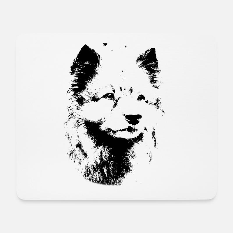 Wolfsspitz dog - Mouse Pad (horizontal) - white