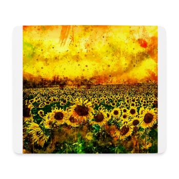 abstract sunflowers wsstd - Mouse Pad (horizontal) - white - Front