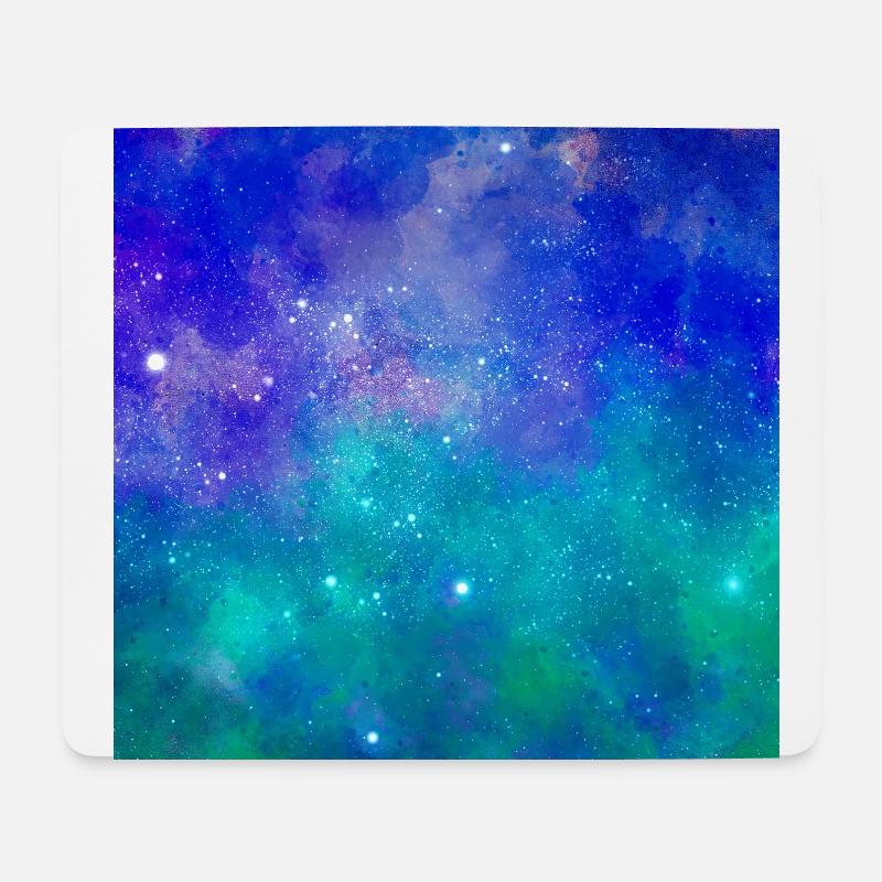 Galaxy Blue Stars Nebula - Mouse Pad (horizontal) - white