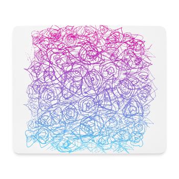 Motif (gribouillis) - Tapis de souris (format paysage) - blanc - Devant