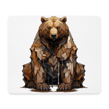 Bear Guardian. Graffiti-style strength. - Mouse Pad (horizontal) - white - Front