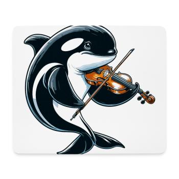 Orque jouant du violon - Tapis de souris (format paysage) - blanc - Devant