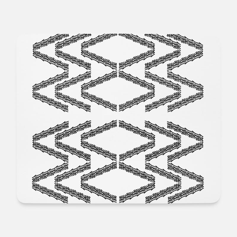 Zigzag pattern - Mouse Pad (horizontal) - white