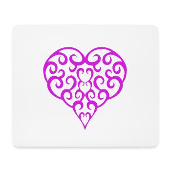 Tribal Heart 2 Pink - Mouse Pad (horizontal) - white - Front