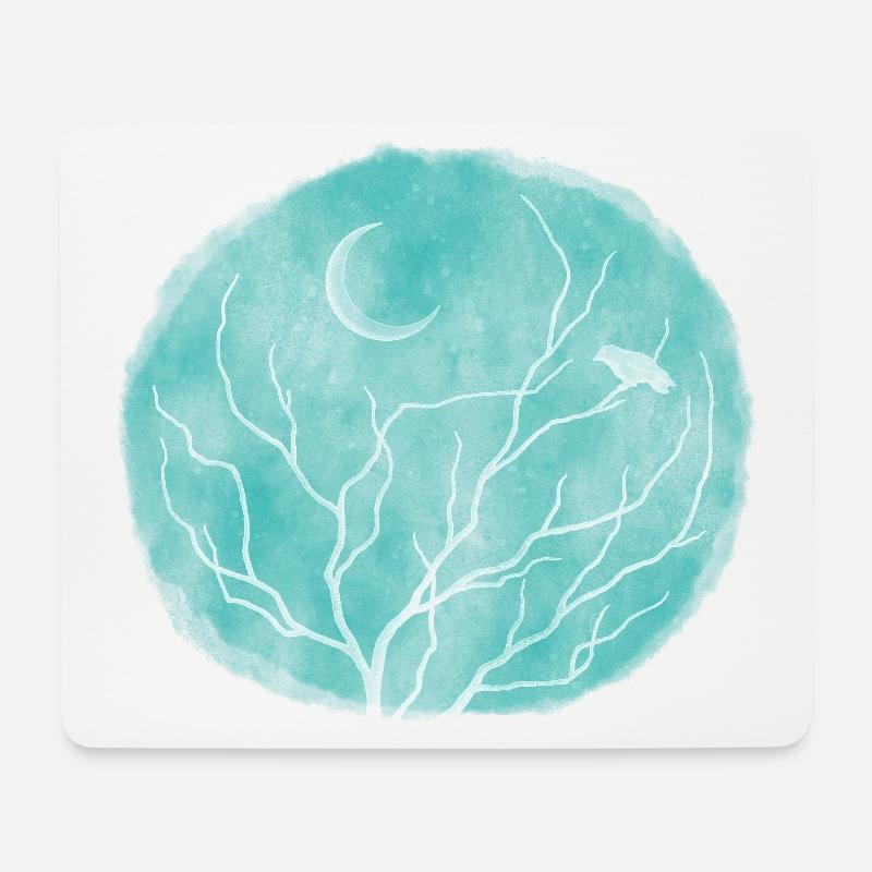Herbstnacht Winternacht transparent - Mousepad (Querformat) - Weiß