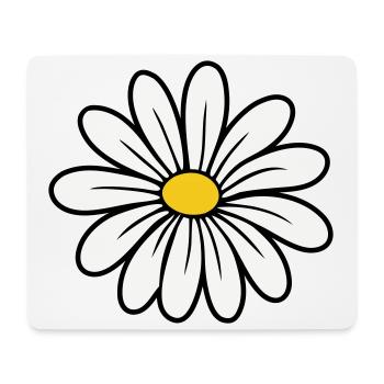 Gänseblümchen - Mousepad (Querformat) - Weiß - Vorne