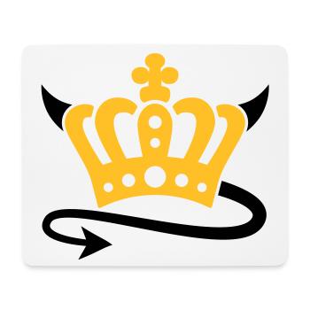Teufel Krone - Mousepad (Querformat) - Weiß - Vorne