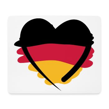 Deutschland Herz | German Heart | Art - Mouse Pad (horizontal) - white - Front